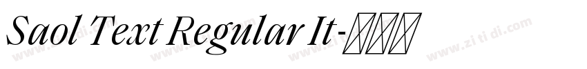 Saol Text Regular It字体转换